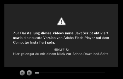 Flash Player 8 Required - Click here and download a recent version of the Flash Player from Macromedia website.