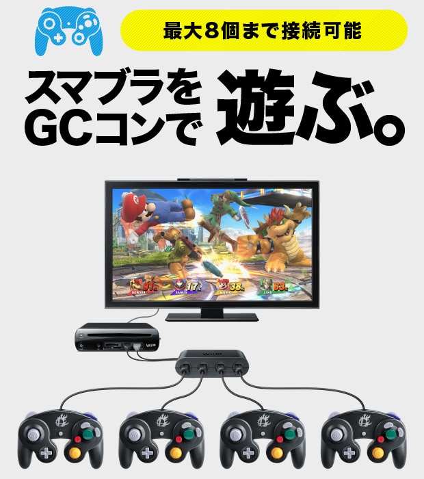 大乱闘スマッシュブラザーズ for Wii U：USBハブを使ってWii U用ゲーム